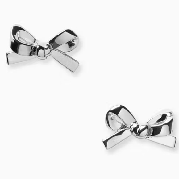 kate spade Jewelry - NWT Kate Spade Silver Bow Earrings